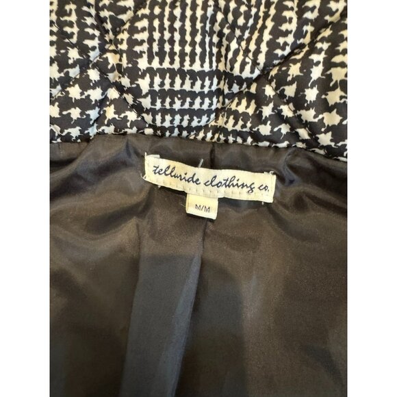 Telluride Clothing Company Black & White Quilted Lightweight Puffer Vest Size M - Picture 3 of 10